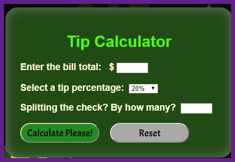 tip calculator image